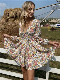  2021 New Design Fashion Women Clothing Wholesale Manufacturer Ladies Sexy V-Neck Floral Print Casual Dress
