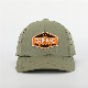  OEM Custom 6 Panel High Quality Green Laser Cut Hole Perforated Sports Dad Hat 3D Embroidery Logo Baseball Cap