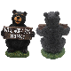  Home Garden Decorative Custom Wild Animals Sculpture Resin Black Bear Statue