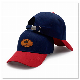  Factory Customized Baseball Cap Leather Stamp Logo Two Color Splicing Fashion Leisure Environmental Protection Baseball Cap