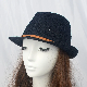  Faux Suede Tie Fedora Hat Summer Panama Hats