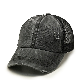  High Quality Wholesale 6 Panel Custom Solid Color Hat Stonewash Adjustable Baseball Cap
