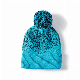  BSCI OEM Factory Custom Skull Knitted Bobble Hat Wholesale Ski Warm Winter Cap