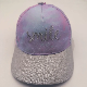  Summer Hat Imitation Tie Dye and Silver Embroidered Baseball Cap with Glitter Visor