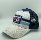  Custom Color Striped Sport Mesh 6 Panel Trucker Hockey Cap