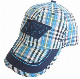  Custom Check Plaid Embroidery Patch Boy Baseball Cap
