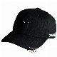  Wholesale Cotton Unisex Adjustable Fashion Silver Ring Piercing Rock Korean Baseball Cap Dad Cap