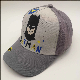  DC Batman Hat Boy′s Gray Batman Print Baseball Cap with Velcro Plus 100% Polyester