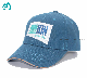  Custom 100% Cotton 6 Panel Embroidery Blue Logo Sport Caps Gorras Baseball Caps