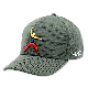  Fashion Green Mesh Stretch Fit Custom Embroidery Logo 6 Panel Fitted Hat Baseball Caps