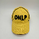  Classic High Quality Cotton Custom 3D Logo Yellow Baseball Cap with String