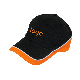  High Quality Black Baseball Cap with Orange Trim Baseball Cap Fashion Hat