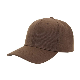  100% Cotton 6 Panel Unstructured Dad Hat Plain Distressed Brown Baseball Cap