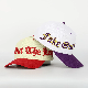  Custom High Quality Full 3D Embroidery Logo 5 Panel 2 Tone Baseball Cap Hat Curved Brim Washed Twill Cotton Structured Men Kids Children Hats Caps