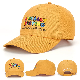  100% Cotton Adjustable Pancake Bill Customer Brand Logo Embroidery Sports Baseball Cap