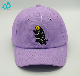  Custom Quality Embroidery Logo 100% Cotton Purple Baseball Caps