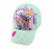 Girls Baseball Cap with Sequin Embroidery 5 Panel Cotton Fashion Sports Cap with Polyester Mesh Trucker Hat manufacturer