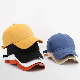  5-Panel Custom Embroidery Logo Cotton Orange Solid Color Baseball Caps