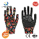  Factoryshop Design Flower Liner Garden Nitrile Palm Coated Collection Gardening Stretchy Protective Work Safety Gloves for Women / Female / Kids