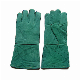  Factory Direct Provide Green Cow Split Leather Welding Gloves