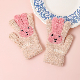  Winter Children′ S Full-Finger Knitted Warm Women Baby with The Same Full-Finger Outdoor Velvet Thickened Gloves