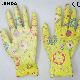 Polyester Liner White PU Palm Coated Garden Working Gloves