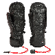 Rejoice Tempted Series Inner Palm Protection Finger Ski Gloves Black Leather Models