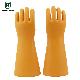 Yellow Natural Rubber Insulation Test Voltage 35kv Electrical Insulating Gloves