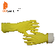  Custom Woman Yellow Latex Household Glove Dish-Washing Cleaning Fishscale/Diamond Grip