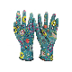  China Factory Floral Print Nitrile Coated Garden Safety Work Gloves