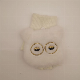 Kids Autumn and Winter Warm Embroidery Fur White Flip Gloves