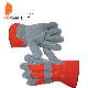  Heavy Duty Double Leather Palm Work Gloves for Men and Women, Made with Genuine Cowhide Leather, Large, Orange and White