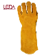 Yellow Cowhide Split Leather Gloves Full Lining Working Gloves