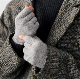 100% Cashmere Knitted Ladies Fashion Fingerless Mitten Gloves Apparel Accessories manufacturer