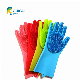 Chinese Supplier Magic Dishwashing Silicone Gloves with Wash Scrubber manufacturer