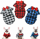 Dog Polo Shirts with Bow Tie Classical Buffalo Pet Clothes