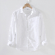 Latest Blue Linen Causal Men′s Linen/Cotton White Woven Shirts manufacturer