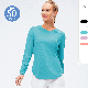 Womens Upf 50+ Sun Protection Lake Blue Ropad De Mujer Sweat Shirts, Long Sleeve Fishing Hiking Outdoor UV Proof Athletic Top Shirts Jogging Swimming Outfits manufacturer