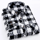 Classic White Black Plaid Shirts Mens Long Sleeve Cotton Flannel manufacturer