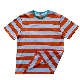Cotton and Spandex Blend Custom Striped T Shirts Tee Shirts with Tags manufacturer