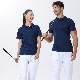 Custom Logo Unisex Classic Fit Checker Textured Tennis Polo Shirts Short Sleeve Dual Tipped Collar Jersey Golf Tee Shirts Activewear Top manufacturer