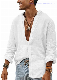 Custom Long Sleeve Men′ S Button up 100% Linen Shirt