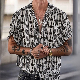 China Wholesale Garment Shirt Men′s Custom T Shirt Summer DOT Print Cardigan Short Sleeve Polo Shirt for Men manufacturer