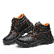 China Origin Construction Mens Comfortable Black Leather Safety Shoes Steel Toe manufacturer