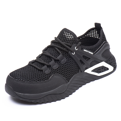 Big Hole Mesh Breahtable Sport Casual Steel Toe Safety Shoes