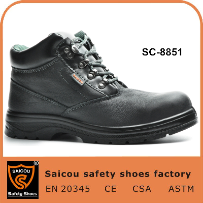 High Cut Genuine Leather Cheap Safety Shoes Sc-8851