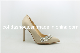 Trendy Sexy High Heels Clear Beads Women Shoe manufacturer