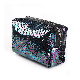 Custom Logo Glitter Sequins Portable Travel Cosmetic Makeup Organizer Bag with Metal Zipper manufacturer
