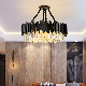 Modern Black Crystal Chandelier Living Room Bedroom Rectangular LED Lighting Chandeliers Pendant Lights manufacturer