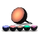 Bowl Shape Hue Beat Table Bedside Ambient LED Light with Speaker